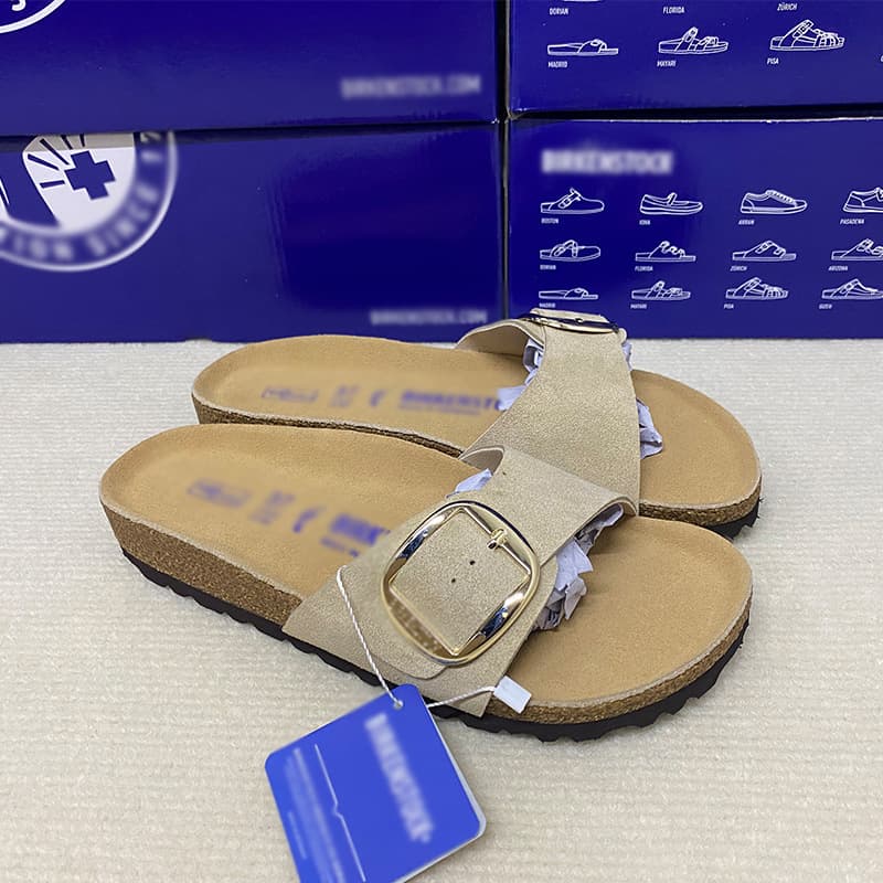 2026 Summer European and American Fashion One-Strap Thick-Soled Sandals, Top-Layer Cowhide, Round Toe, EVA Sole, In Stock