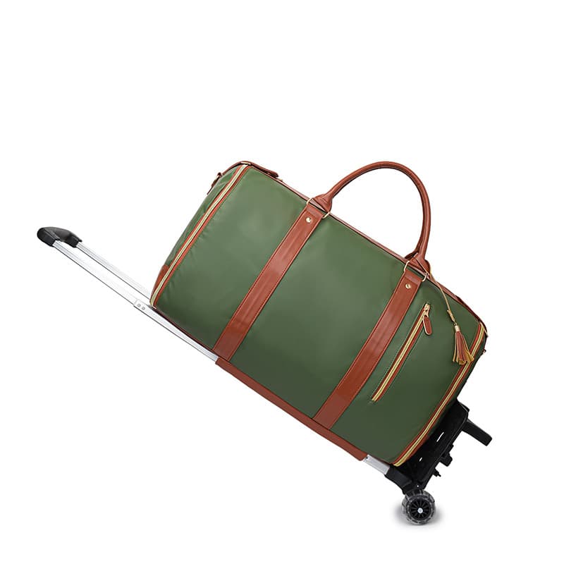 New Cross-Border Women's Foldable Suit Travel Bag PU Handheld Luggage Bag Multifunctional Trolley Bag Large Capacity Women's Bag