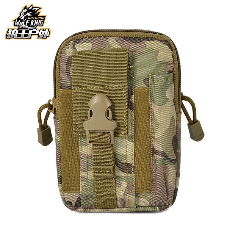 Multi-functional Outdoor Sports Running Phone Waist Bag Tactical Fan Oxford Cloth Camouflage Climbing Waist Bag Hiking Camping