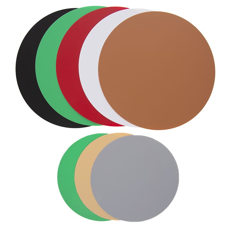 Factory Direct PP Plastic Reflection Colored PC Pad, Round Rotating Photography PP Washer, Black and White Reflection Pad Materials