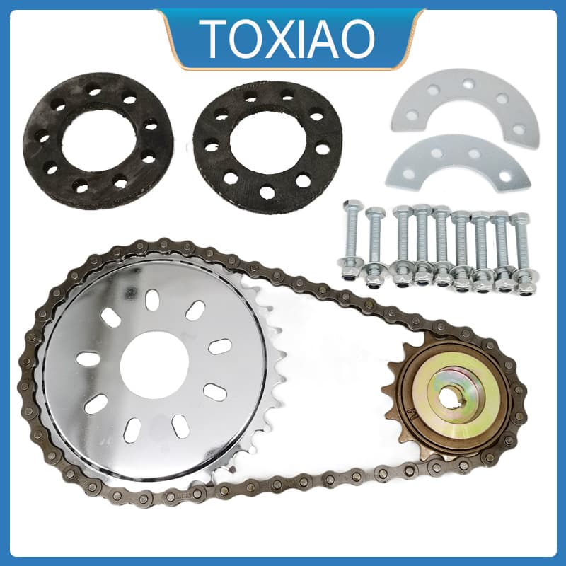Bicycle Conversion Electric Left Side Kit Gas Engine Hub 16T Freewheel 32T Chainring Clamp Pad Accessories Sprocket