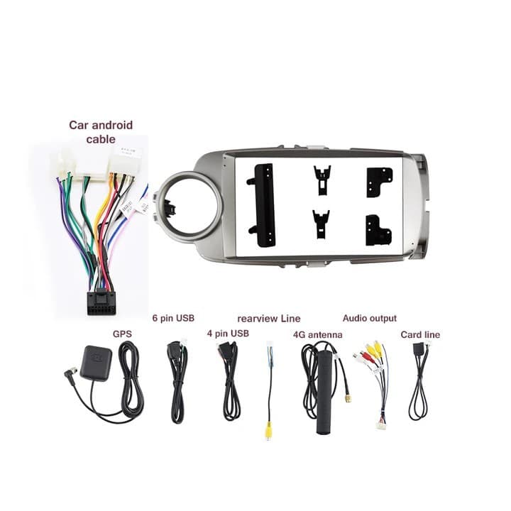 Suitable for Toyota Yaris Yaris Vitz Vizi Android Screen Navigation Face Frame Panel Variety Frame Audio Modification