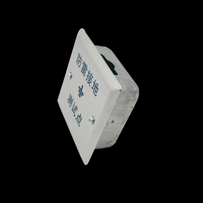 Recessed stainless steel lightning protection test box 201 grounding cover plate test point box for lightning protection testing