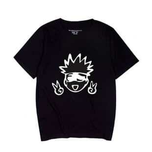 2026 New Japanese Anime Jujutsu Kaisen Anime Printed Cute Round Neck Half Sleeve Student Couple Summer