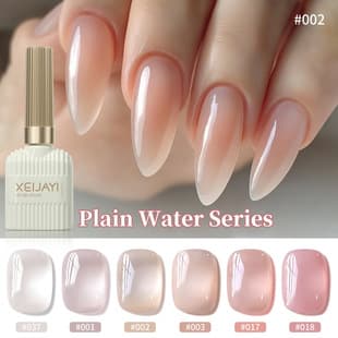 White Nude Gel Polish 2025 New Lychee Milk Peach Sheer Nude Nail Gel for Soak-Off UV/LED