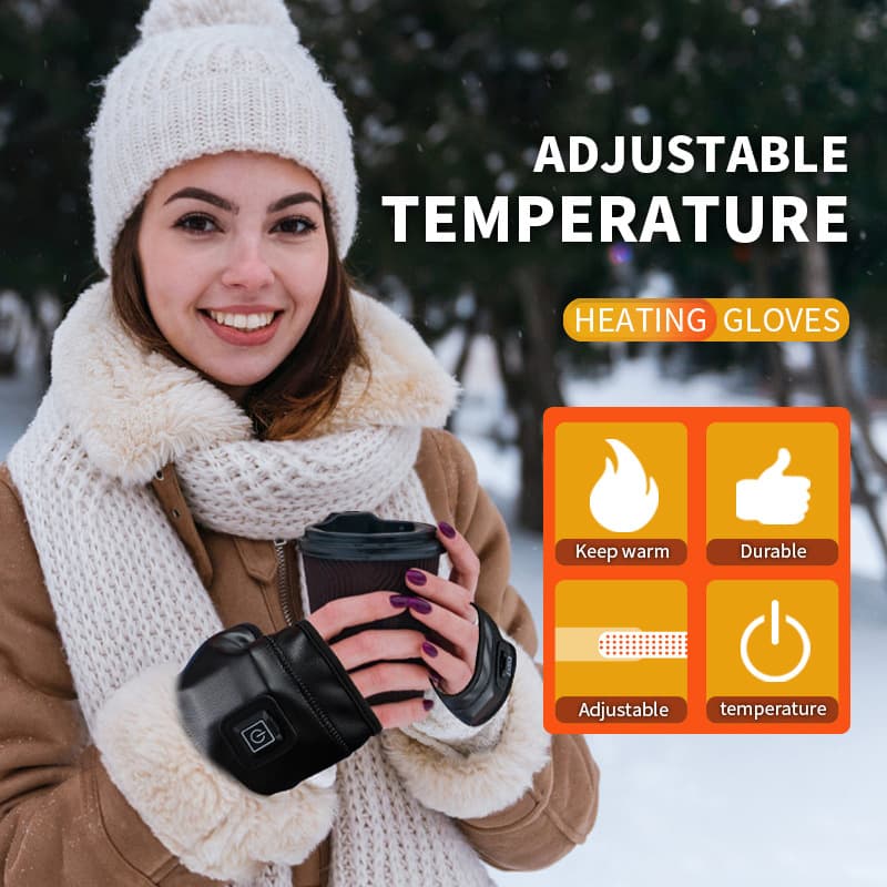 Cross-border Electric Heated Gloves for Outdoor Cycling and Work, Winter Touchscreen Adjustable Warm Gloves
