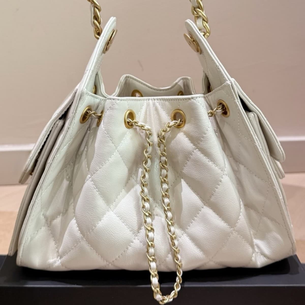 Oil Wax Leather Diamond Quilted Tote Bag Underarm Bag 2026 New Style Shoulder Bag Crossbody Bag Women's Bag N283