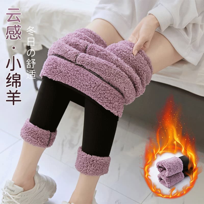 Warm Cloud Fleece Shark Pants Leggings for Women, Outdoor Wear Winter Fleece-Lined Thickened Barbie Pants, Elastic Slimming Yoga Pants