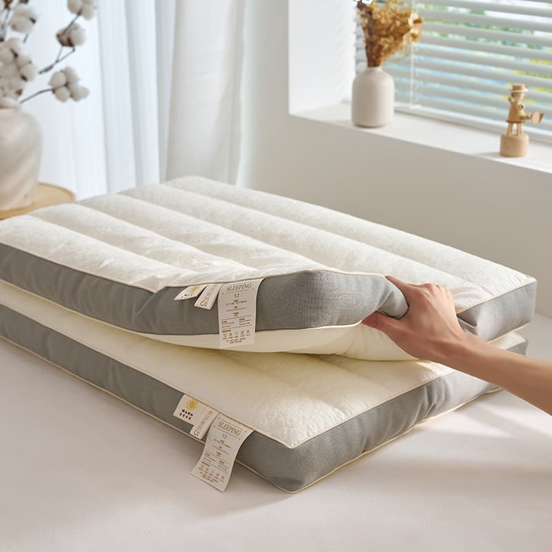Manufacturer Pillow Core Factory Store 2025 New A-Class All-Cotton Tranquil Plain Pillow, Pillow Core for Side Sleeping