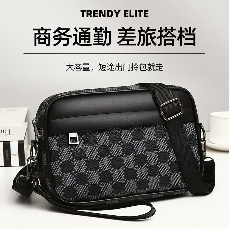 Cross-border Men's Business Commute Clutch Bag Portable Shoulder Bag Casual Trendy Bag European-American Premium Style Crossbody Bag