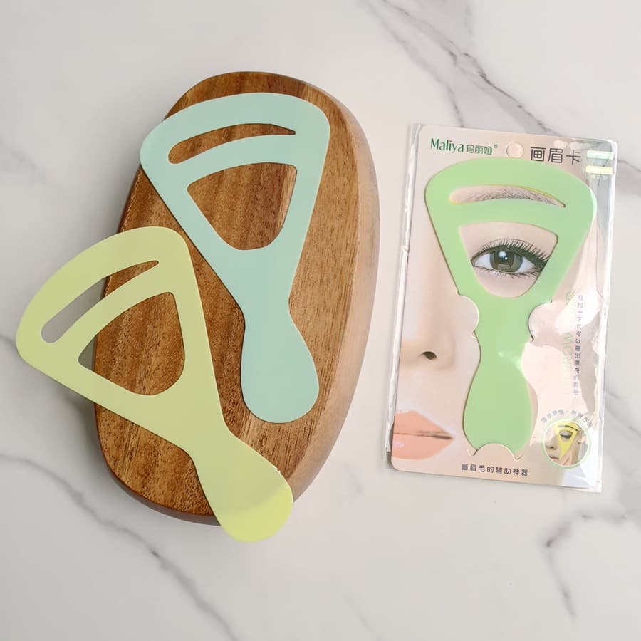 MALIYA Eyebrow Stencil Card Eyebrow Shaping Card Eyebrow Print Card Straight Eyebrow Arched Eyebrow Curved Eyebrow 1 Set 2 Pieces
