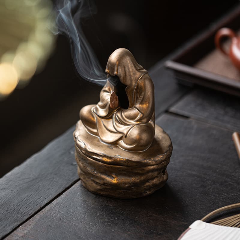 Phaseless Buddha Ceramic Aromatherapy Furnace Zen Ornaments Home Living Room Indoor Incense Sandalwood Tea Ceremony Antique Sandalwood Furnace
