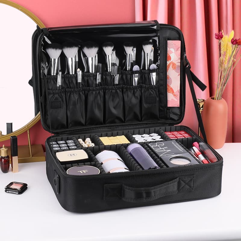 Large Cosmetic Bag Partition Makeup Case and Makeup Travel Portable Hand-Held Manicure and Beauty Tattoo Tool Bag Factory