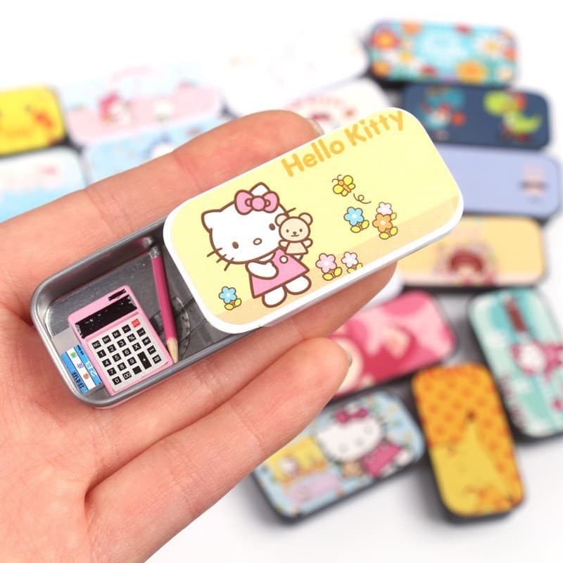 Miniature Simulated Stationery Box Sanrio Pencil Case Dollhouse Learning Scene Small Ornament