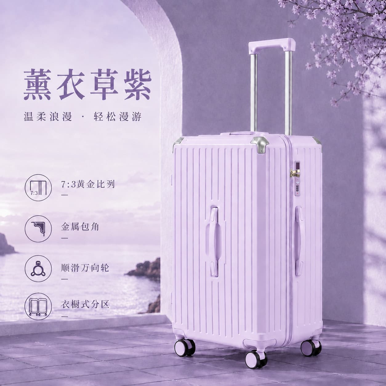 Suitcase for Men and Women Students 24-Inch Aluminum Frame Trolley Case Universal Wheels 20-Inch Travel Luggage Carry-On Password Box Wholesale