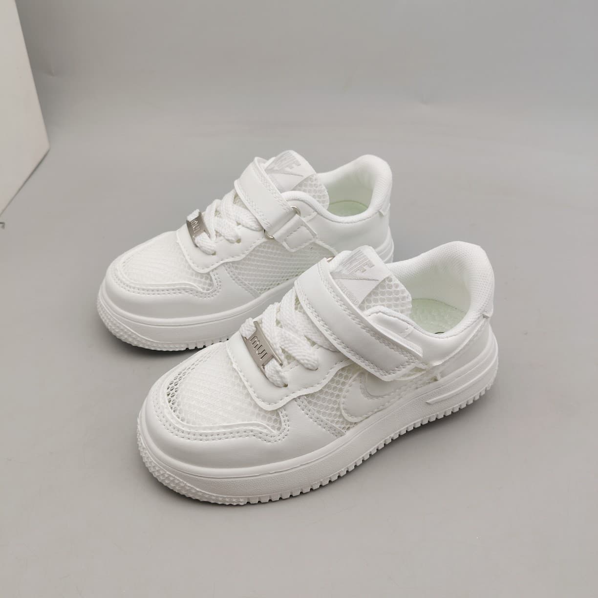 Kids White Shoes Summer New Mesh Casual Sneakers Campus Versatile White Shoes