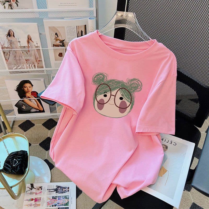 2026 New Summer Cotton Girls Short Sleeve T-Shirt White Casual Top for Big Kids