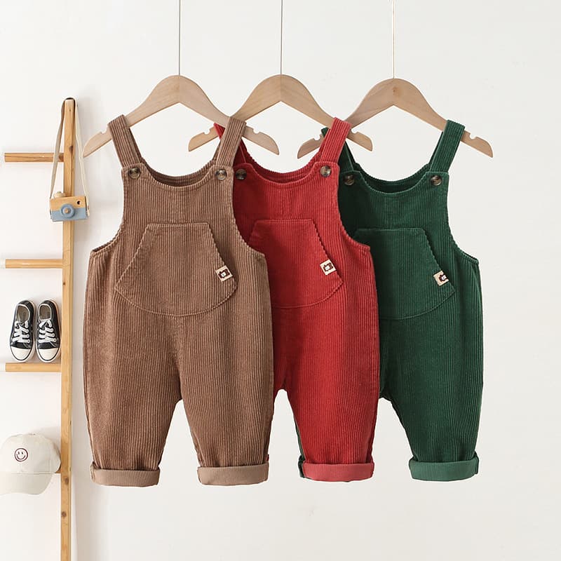ins children's clothing 2026 new children's overalls cute 0-3 year old baby overalls corduroy jumpsuit children's pants