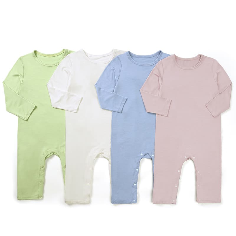 Newborn Baby Clothes Spring Summer Thin Modal Newborn Pajamas Long Sleeve Bodysuit Baby Onesie Drop Shipping