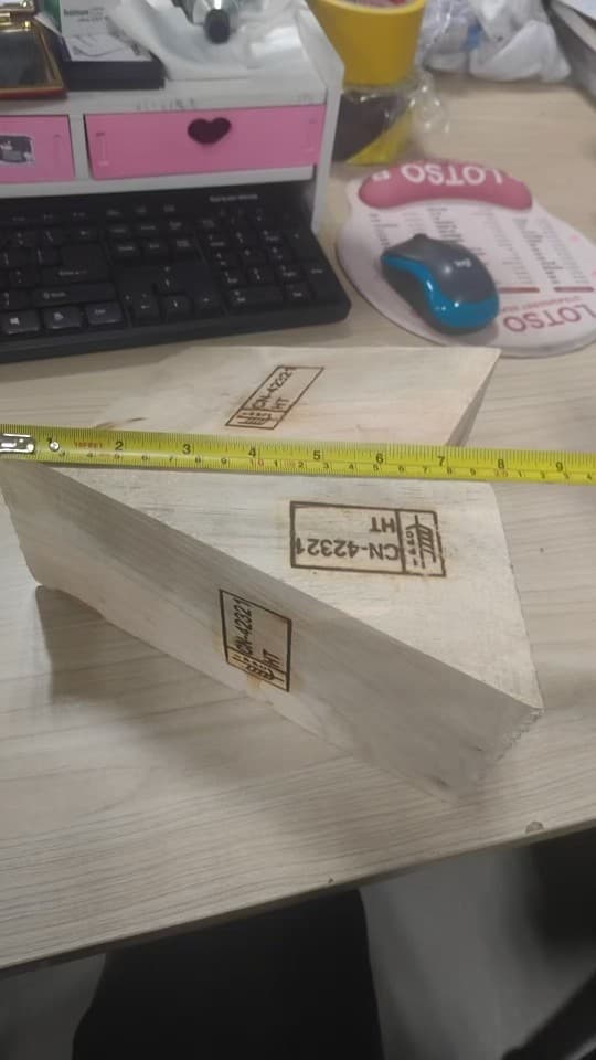 Wooden wedge triangle block