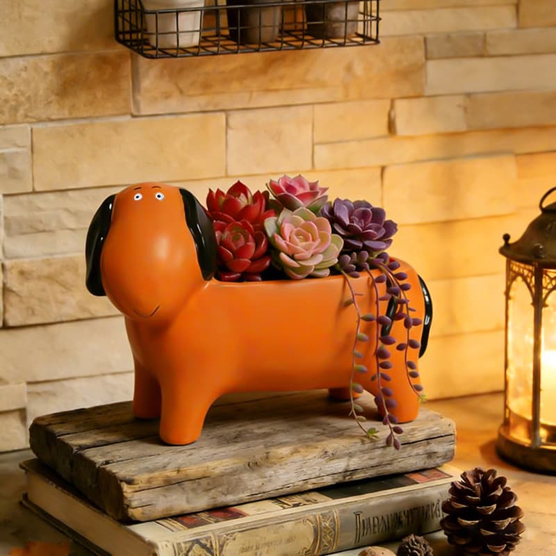 Cross-Border Dog-Shaped Succulent Flower Pot Desktop Decoration Home Outdoor Balcony Garden Courtyard Flower Pot Ornament