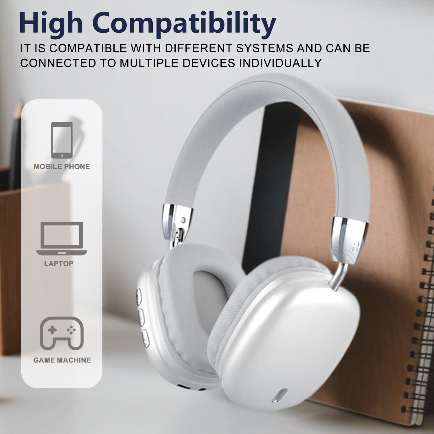 Cross-border Private Model New B36 Wireless Bluetooth Headphones Stereo HIFI Metallic Foldable Over-Ear Headset