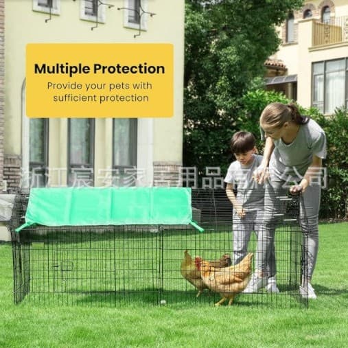 Amazon TEMU spot chicken cage, dog cage, rabbit cage, pet cage, sunshade, waterproof and rainproof breeding cage, iron folding enclosure