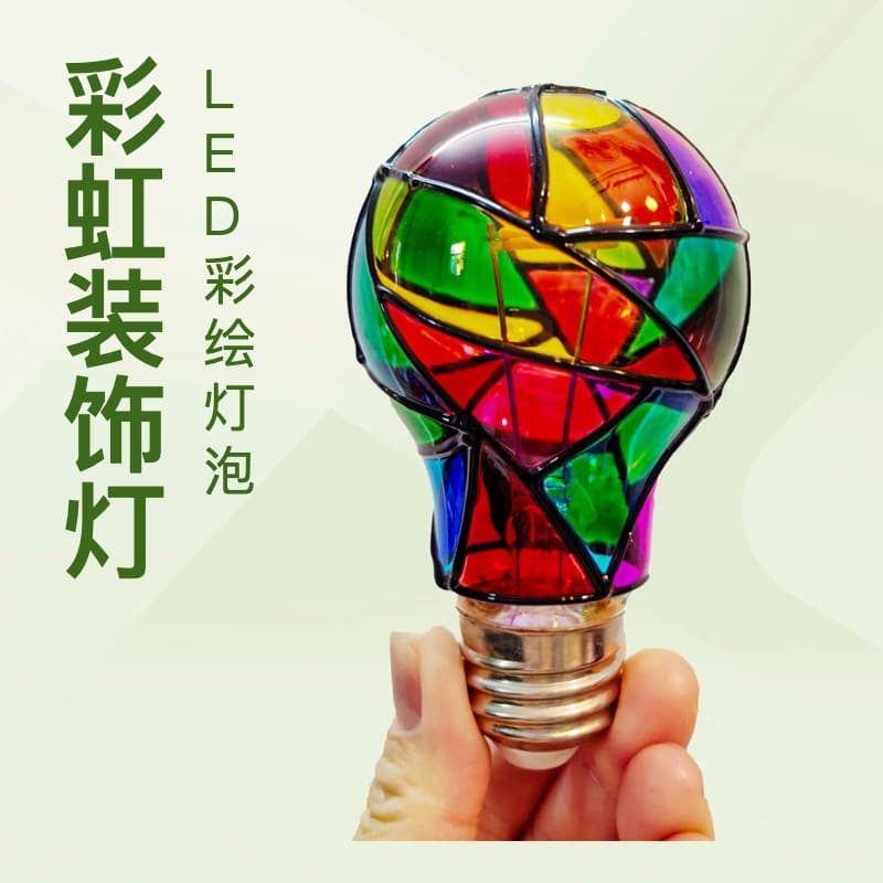 A60 ST64 LED Painted Bulb Rainbow Decorative Light A60 A19 Mosaic Best Seller on E-commerce 3.5W
