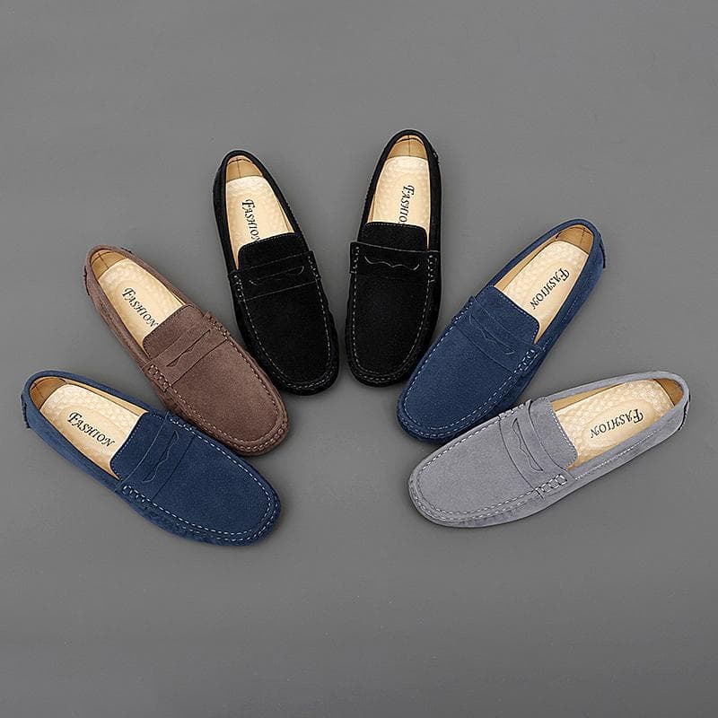 2025 Summer New Men's Casual Shoes British Slip-On Lazy Shoes Large Size Trendy Versatile Beanie Shoes