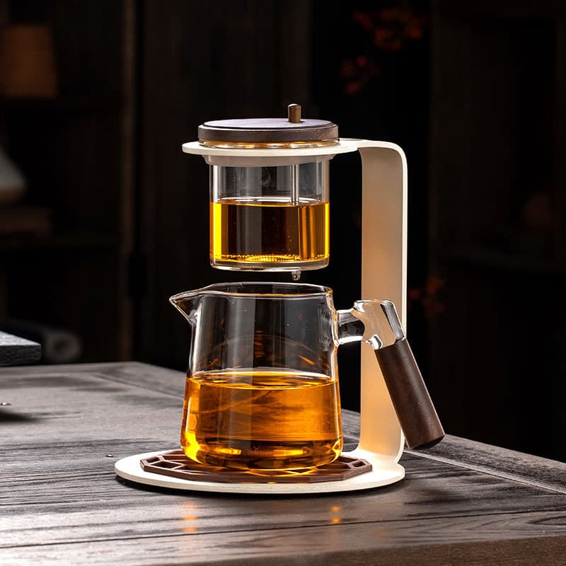 Glass Tea Infuser, Lazy Automatic Gongfu Tea Set with Tea-Water Separation, Filtering Teacup for Home Brewing
