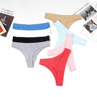 【Win-Win Cooperation】Sexy Cotton Women's Panties, Large Size Thong, 95% Cotton Triangle Panties, Cotton Thong