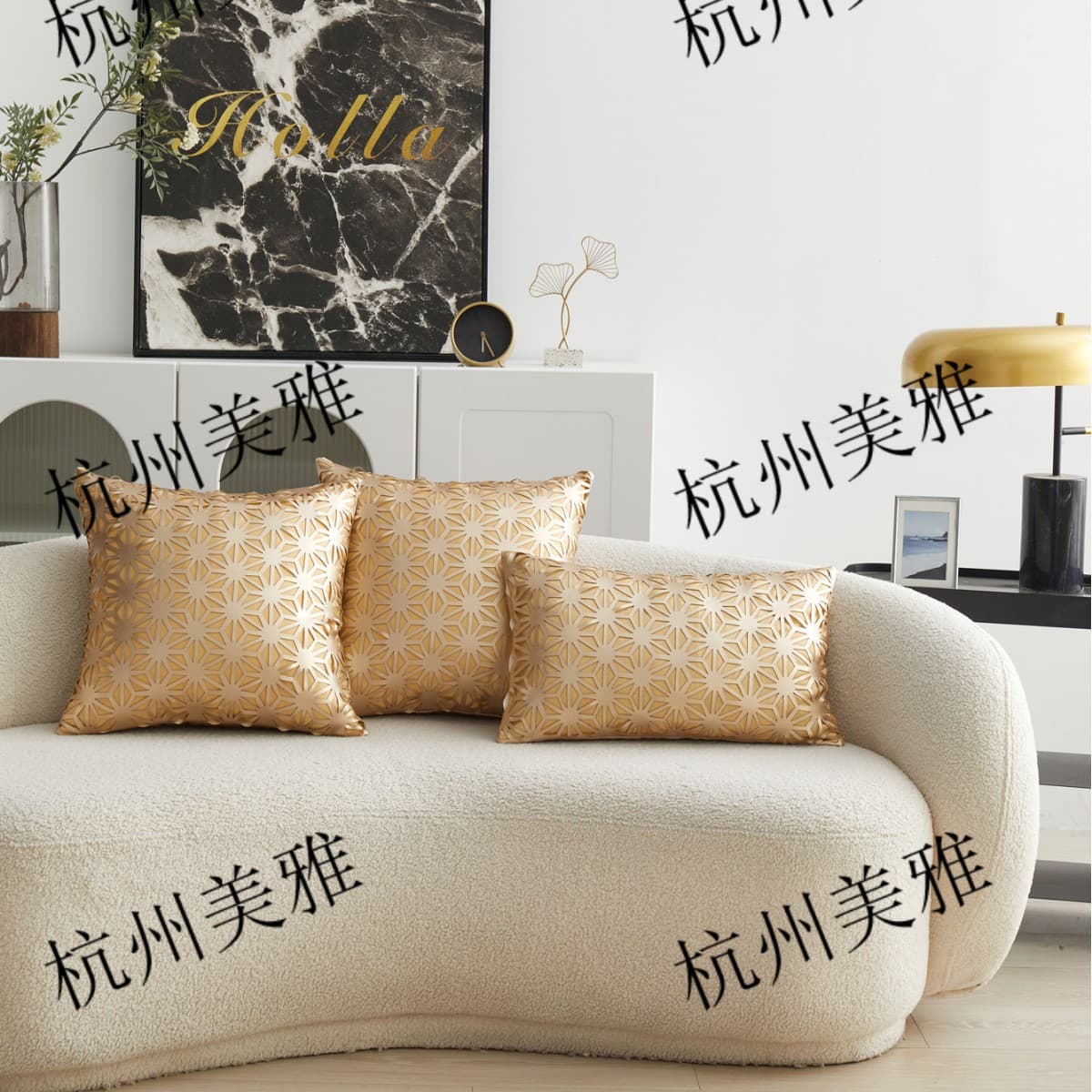 Light luxury geometric pattern laser cut pillow cover for bedroom, living room, sofa, car, themed parties, etc.