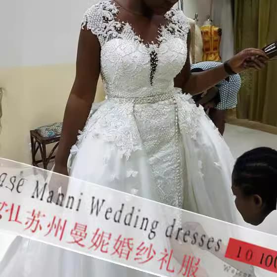 2023 New Cross-Border Custom Wedding Dress for African Bride Mermaid Wedding Gown Factory Direct