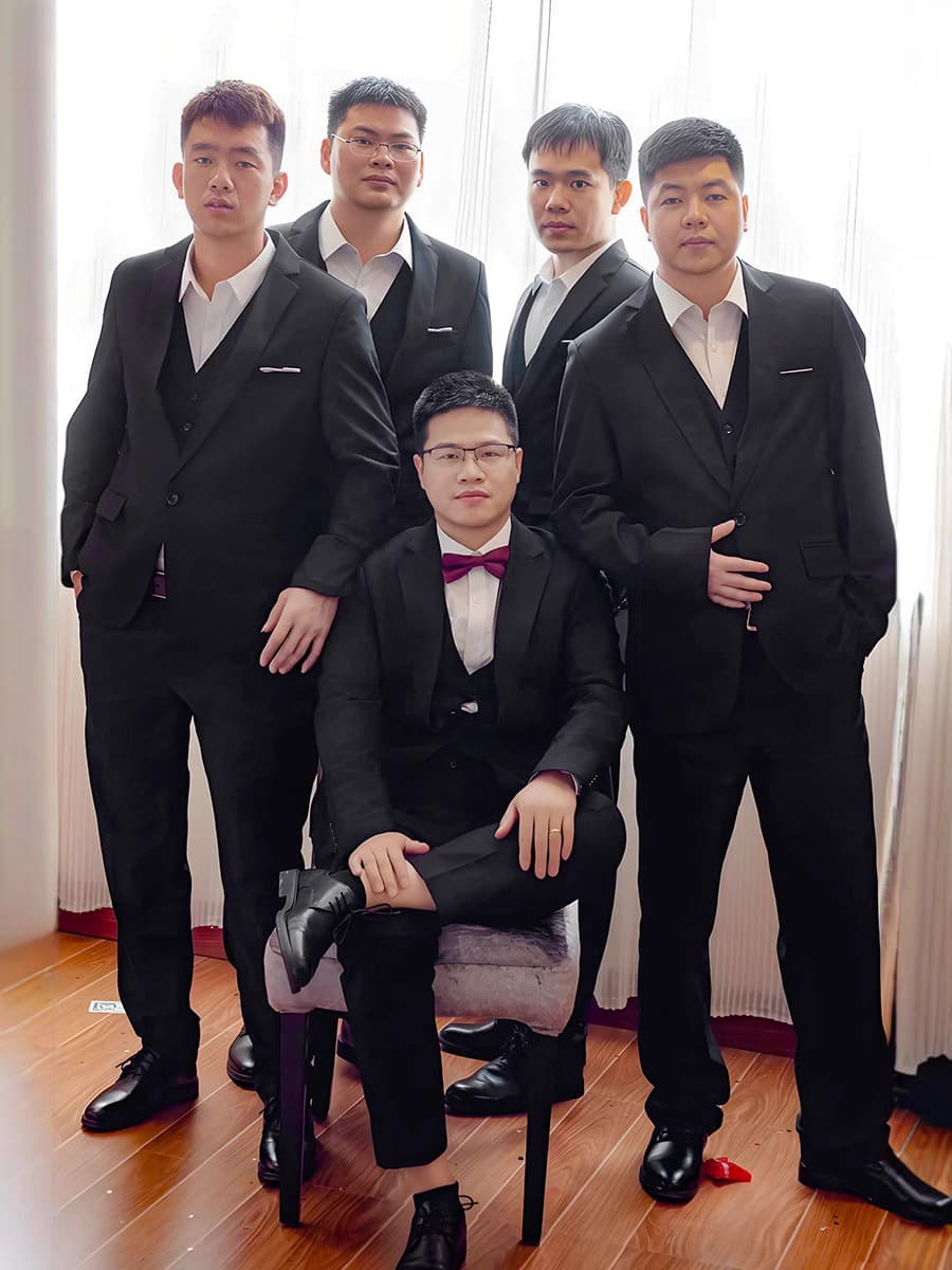 Groomsmen Suits Brother Outfits Summer Wedding Suit Set Men's Brother Group Formal Wear Plus Size Full Set Wedding Jacket Men