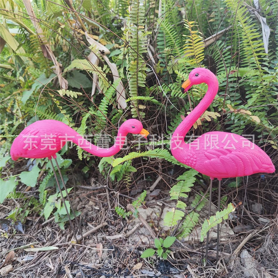Garden decoration, courtyard layout, lawn window decoration props, simulated animal flamingo decorations