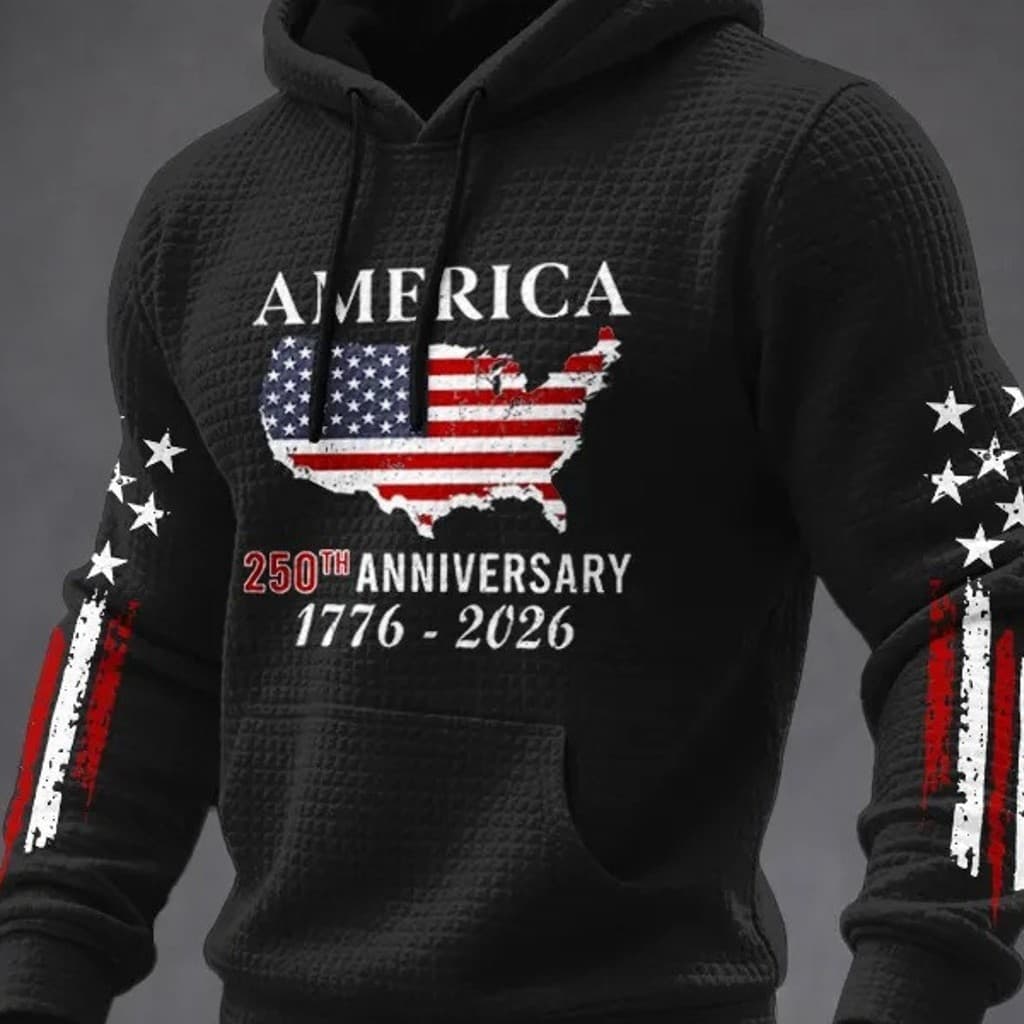 2026 Spring Cross-Border Independent Station Hot Selling Digital Print Men's Double Hoodie Fashion Streetwear