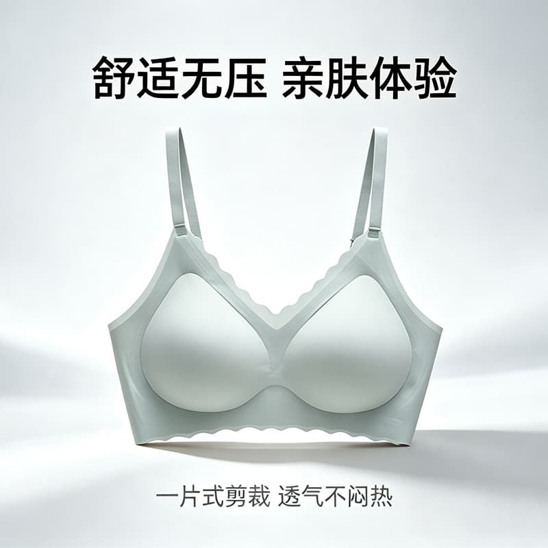 Quality New Fixed-Cup Camisole Seamless Bra for Women Push-Up Wireless Bra Cross-Back Breathable Girls' Bra