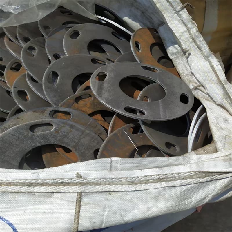 Monitoring pole base flange column base porous connection stamped square iron plate stamped flange manufacturer