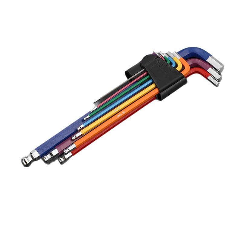 Colorful Mirror-Finish Hex Key Wrench Set 9PC High Hardness Allen Hex Screwdriver Set