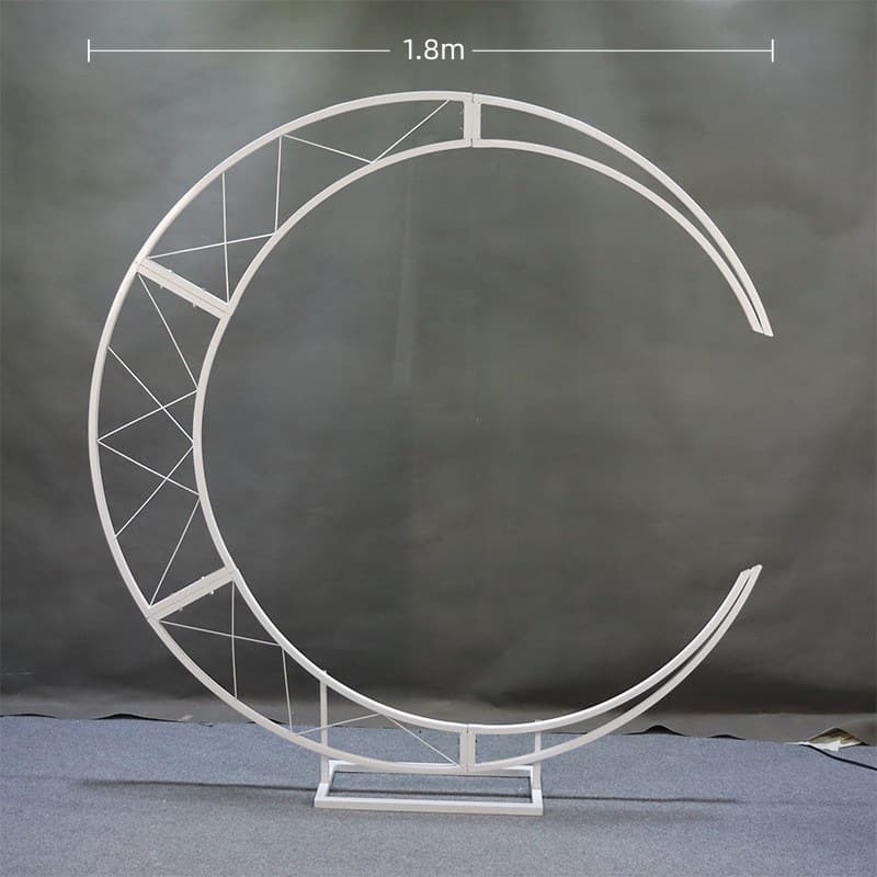 New wedding background layout decoration wrought iron moon wedding stage moon ornaments wedding scene decoration layout