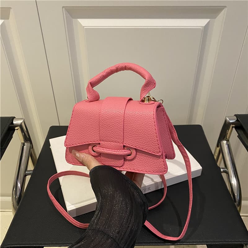 2025 Summer New Fashion Simple Bag Women Solid Color Western Style Fashion Shoulder Bag Simple Crossbody Small Square Bag