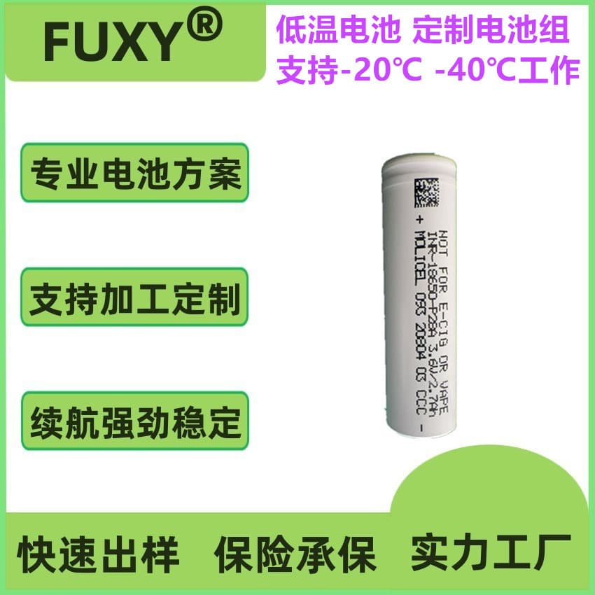 Custom Low-Temperature Battery Pack Rechargeable -40℃ -20℃ Taiwan Moli 18650 Power Lithium Battery
