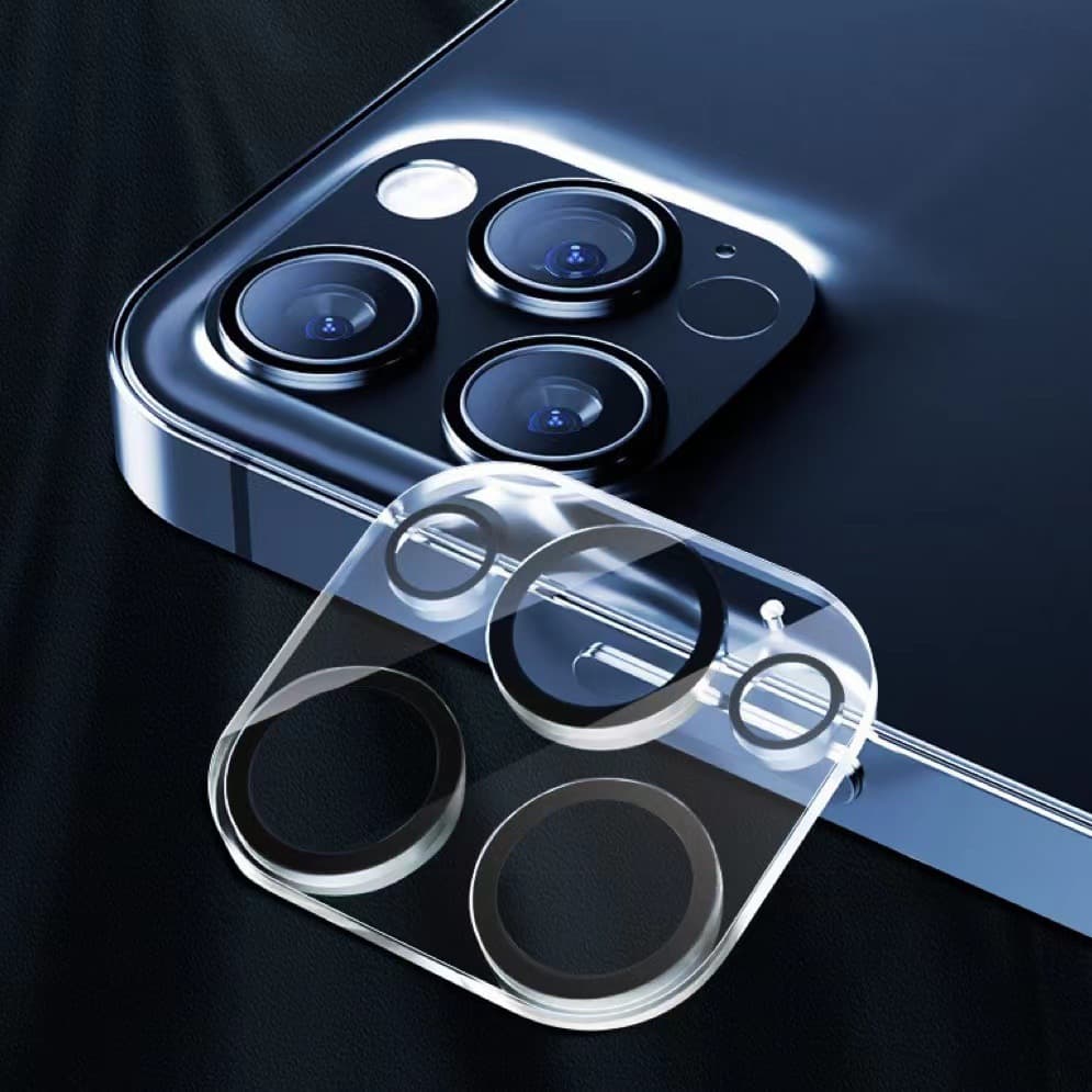 Transparent Lens Film with Glitter for iPhone 16, One-Piece CD Pattern Lens Film for 17 Pro, Full Coverage for Apple 14