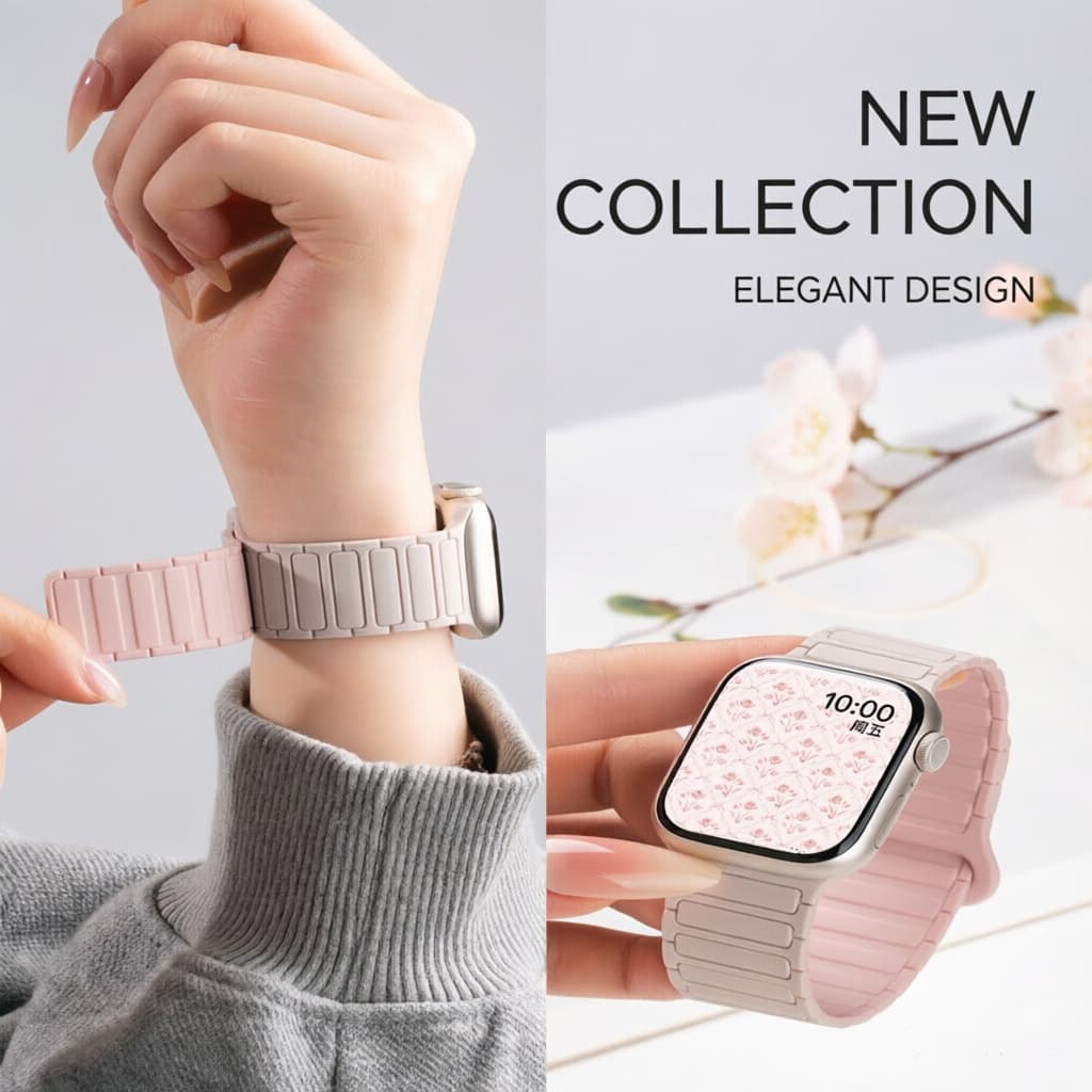 Compatible with Huawei Fit4 Pro Magnetic Loop Silicone Breathable Premium Wristband for Huawei Fit4/3 Watch Band