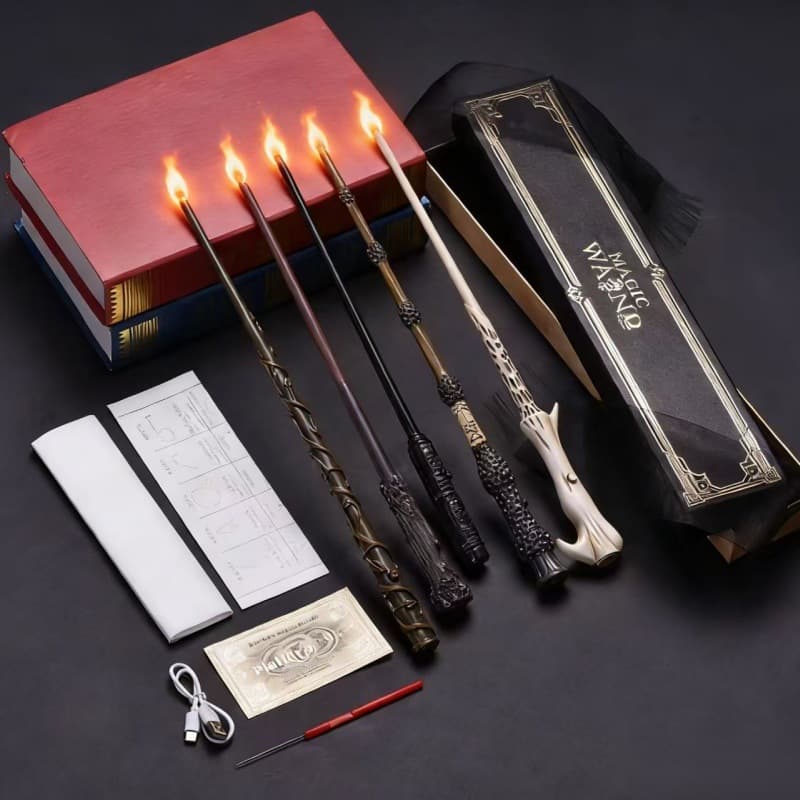 Harry Potter Fire Breathing Wand Hermione Ron Fire Breathing Magic Wand COS Carnival Party Fire Breathing Props