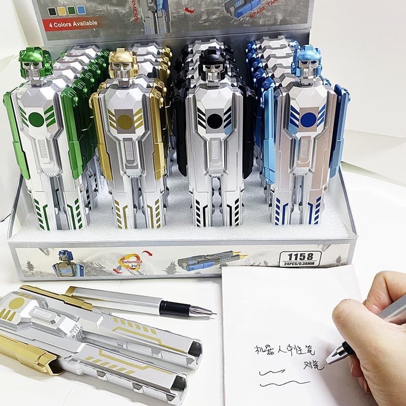 Cartoon creative design cool battleship gel pen student stationery smooth water pen high-value signature pen