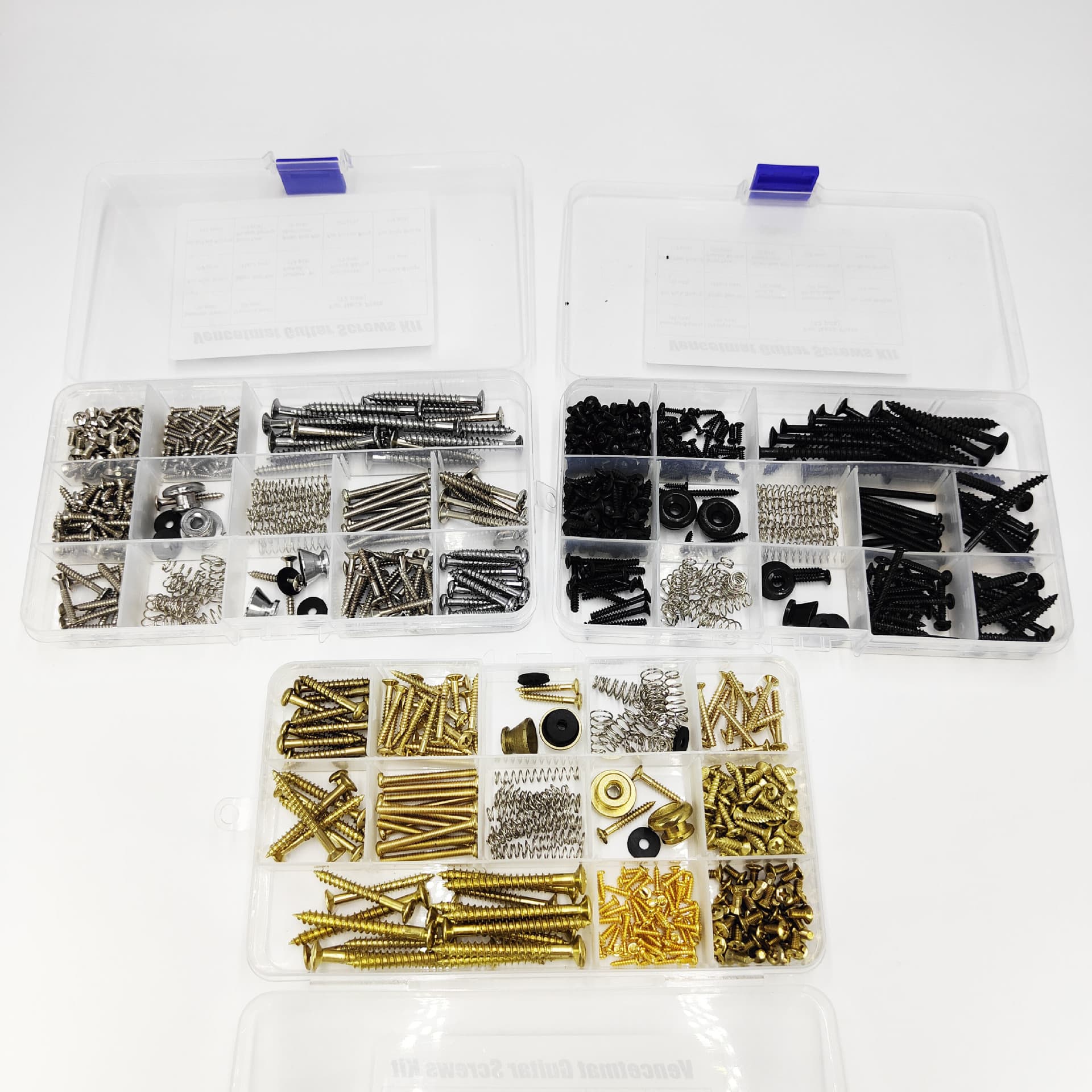 266 Guitar Screw Strap Button Box Guitar Repair Tool Box Universal Screw Box for Musical Instruments Luthier Tool
