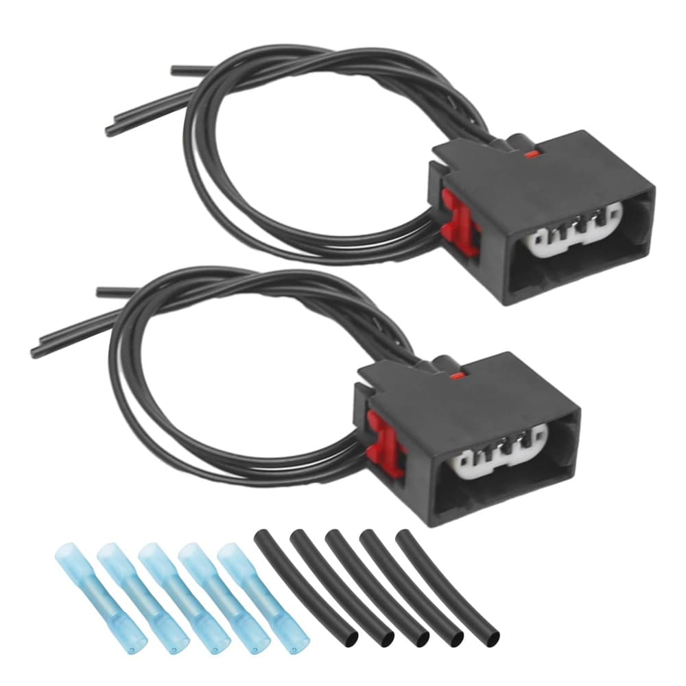2Pcs 68065016AB Front Turn Signal Connector Plug Harness for Jeep Wrangler JK 2007-2018