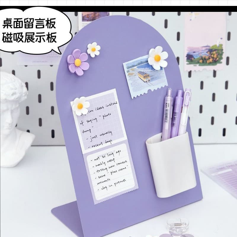 Desktop Magnetic Arch Memo Board Creative Gift, Workspace Organizer Memo Stand Memo Holder