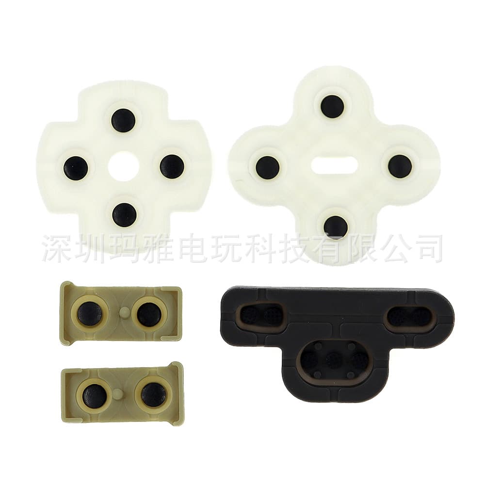 Compatible with PS3 Conductive Rubber Pads, PS3 White Controller Button Conductive Rubber Pads, PS3 White Full Set Controller Button Rubber Pads